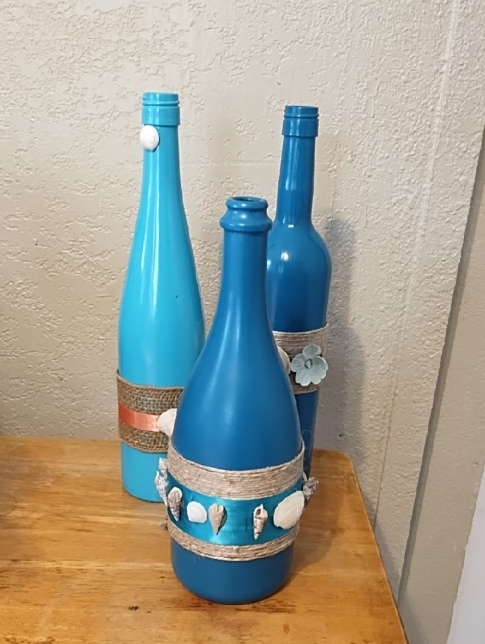 Decorative Glass Bottle. ( Set Of 3)